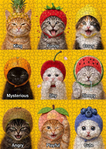 Funny Cat Personality Collection Jigsaw Puzzle
