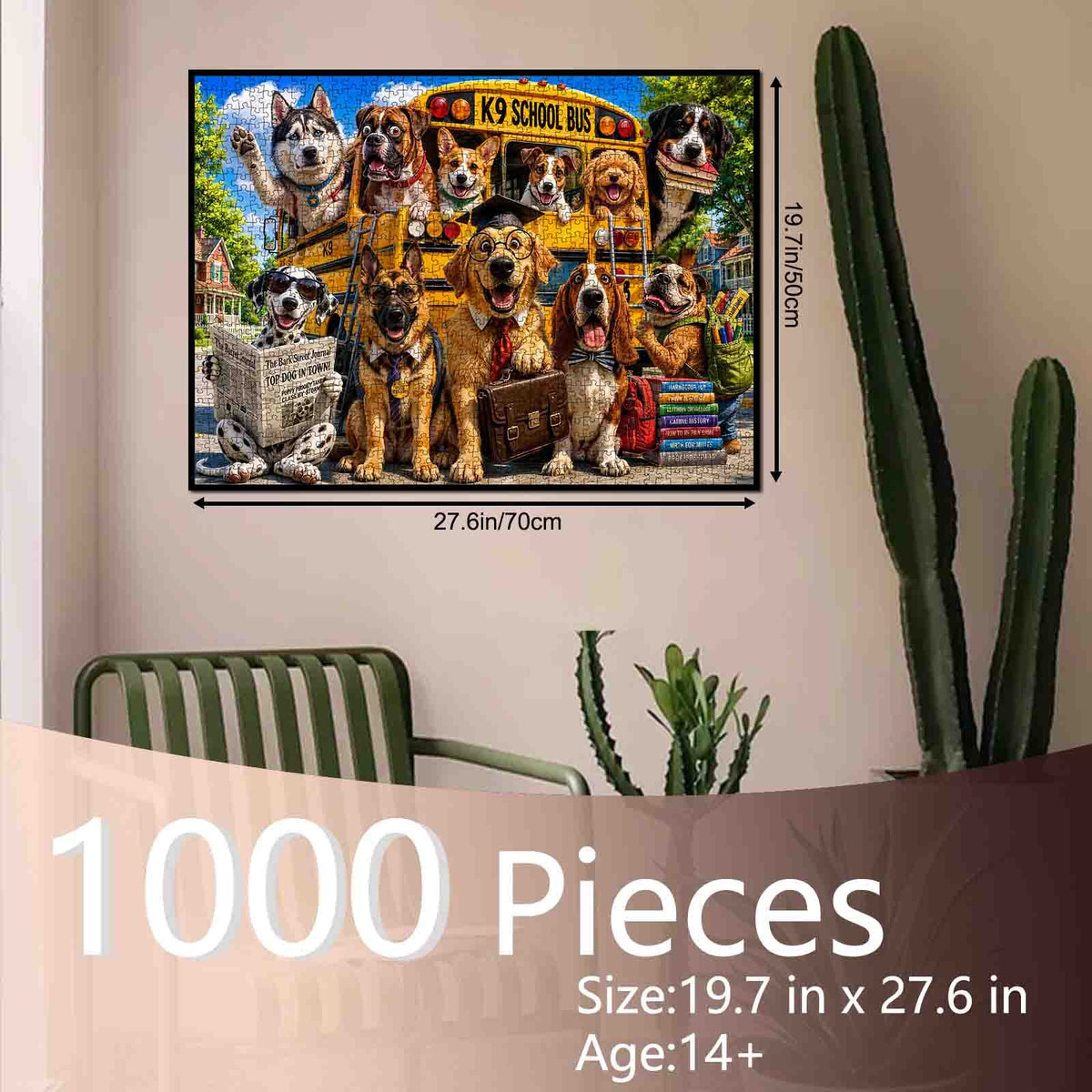 Funny Dogs School Bus Adventure Jigsaw Puzzle