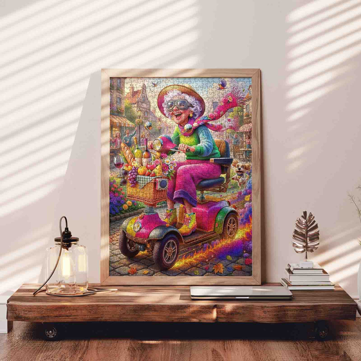 Funny Grandma Scooter Adventure Jigsaw Puzzle