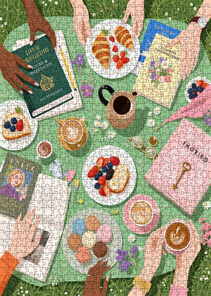 Garden Book Club Picnic Jigsaw Puzzle