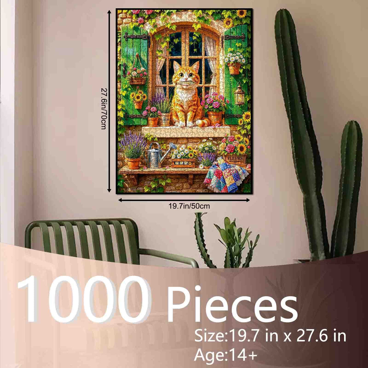 Garden Cat at Green Shutters Jigsaw Puzzle