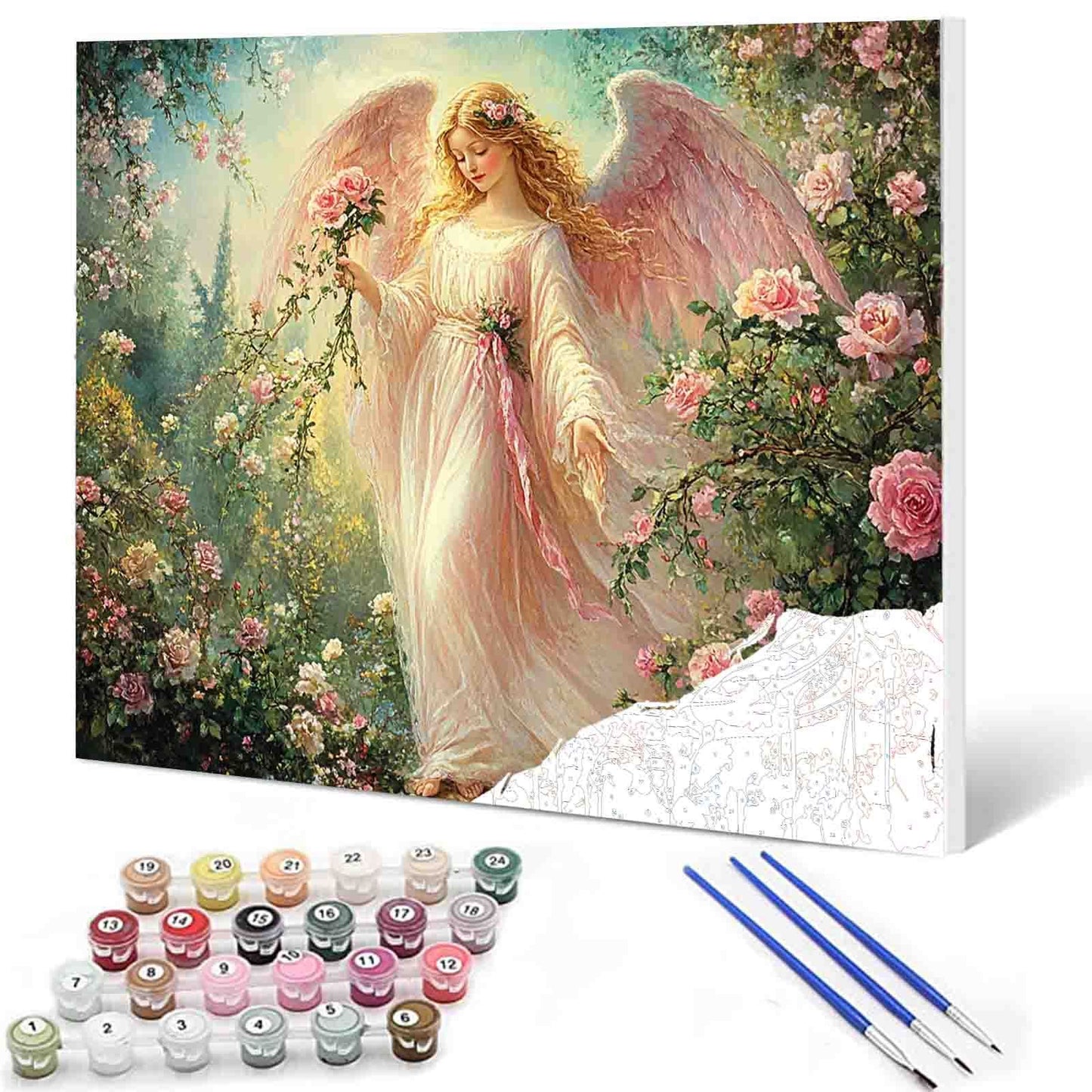 Garden Angel Blessing Paint by Numbers
