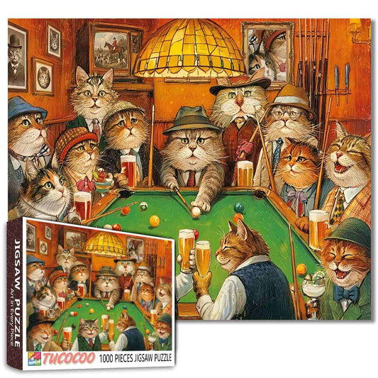 Gentlemen Cats Billiards Club Jigsaw Puzzle