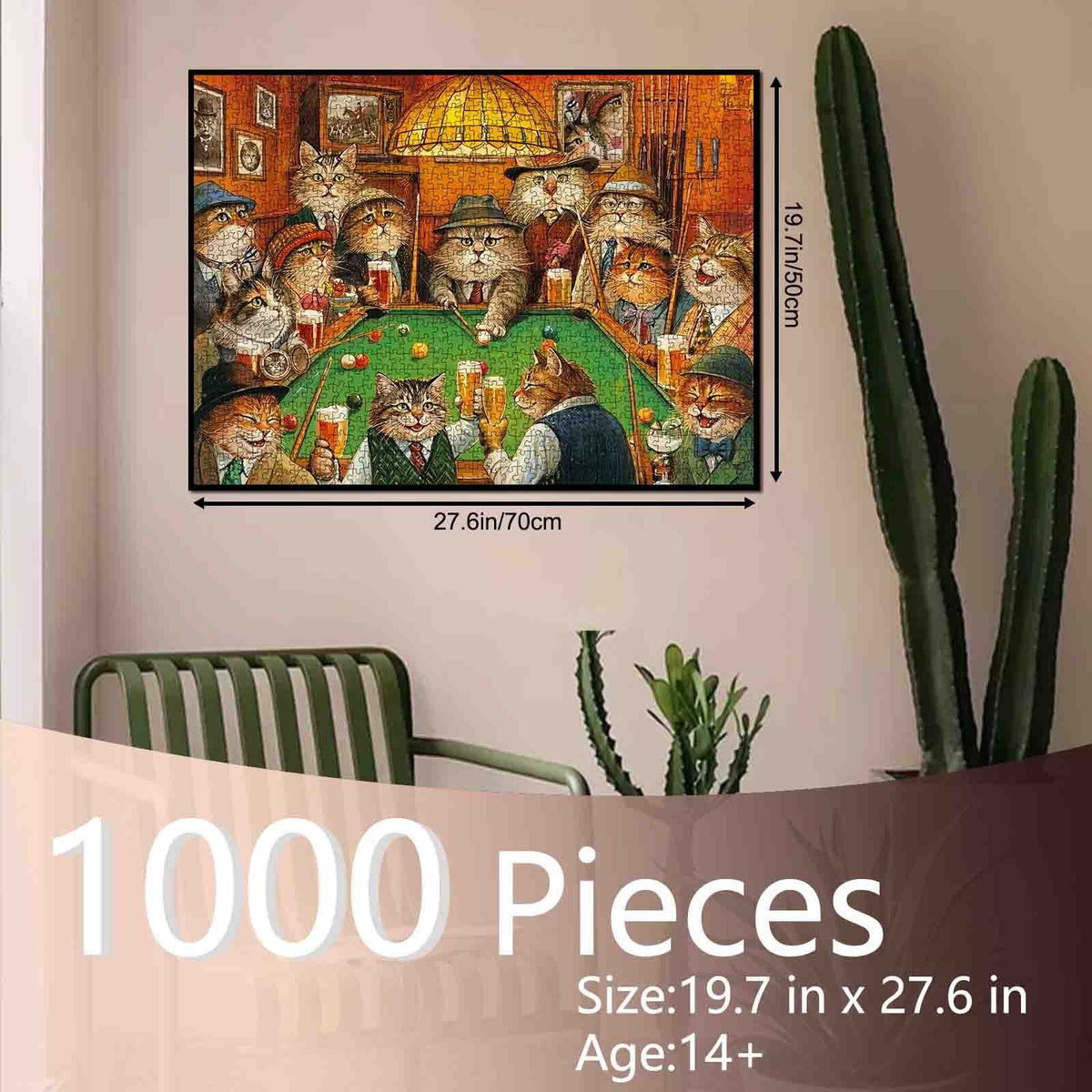 Gentlemen Cats Billiards Club Jigsaw Puzzle