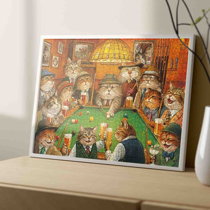 Gentlemen Cats Billiards Club Jigsaw Puzzle