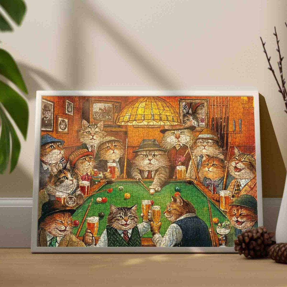 Gentlemen Cats Billiards Club Jigsaw Puzzle