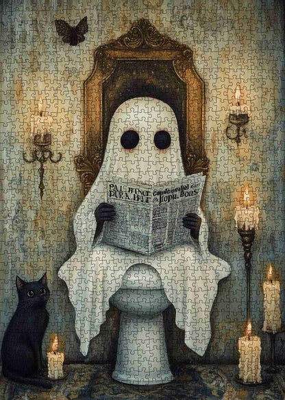 Ghostly Reading Time Jigsaw Puzzle