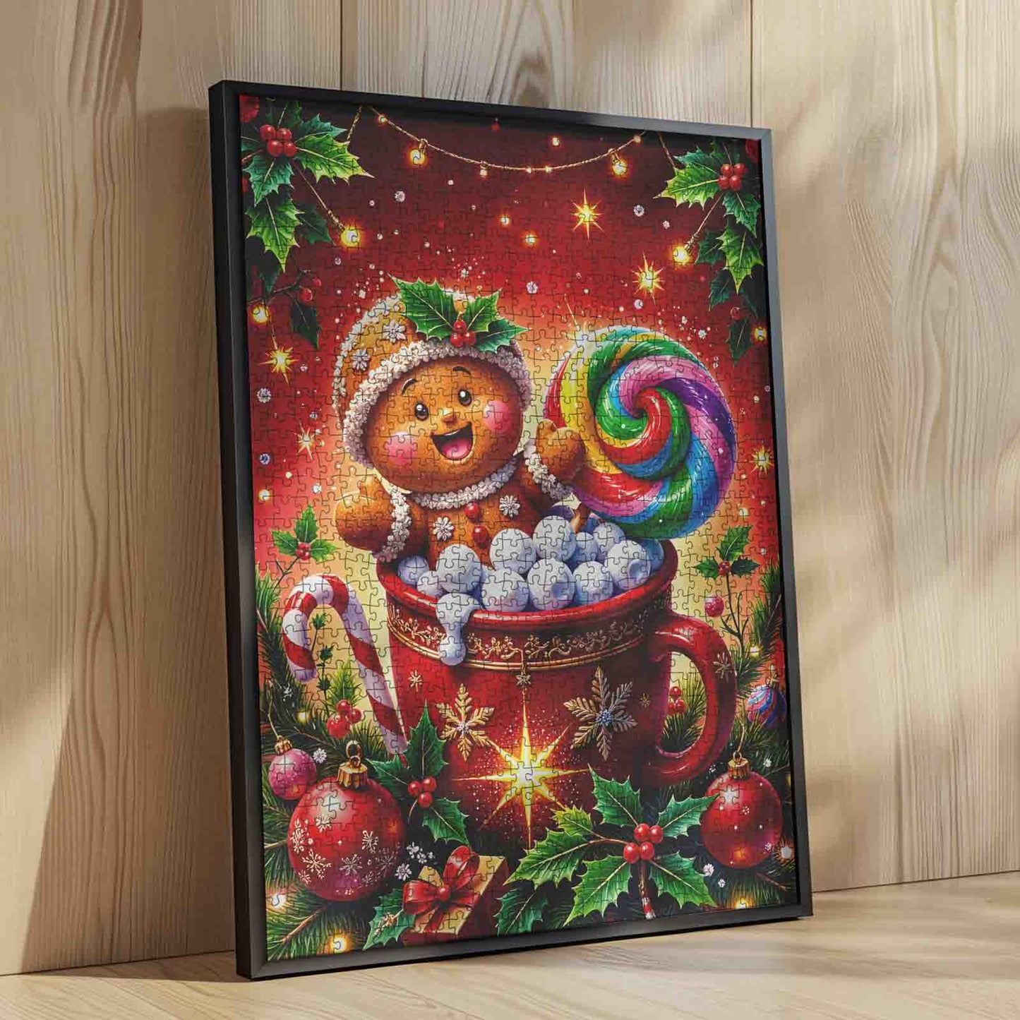 Gingerbread Joy in Christmas Cup Jigsaw Puzzle