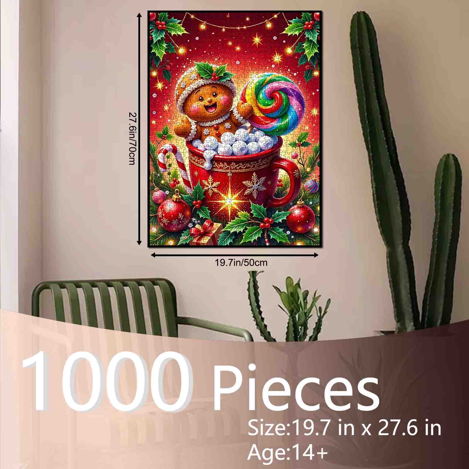 Gingerbread Joy in Christmas Cup Jigsaw Puzzle