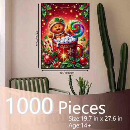 Gingerbread Joy in Christmas Cup Jigsaw Puzzle