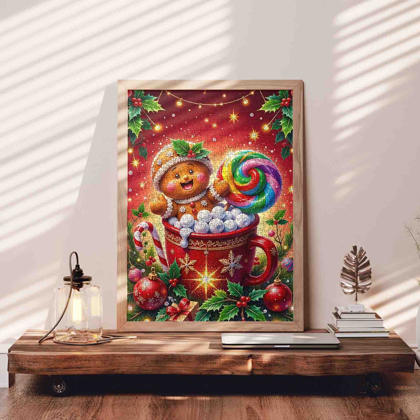 Gingerbread Joy in Christmas Cup Jigsaw Puzzle