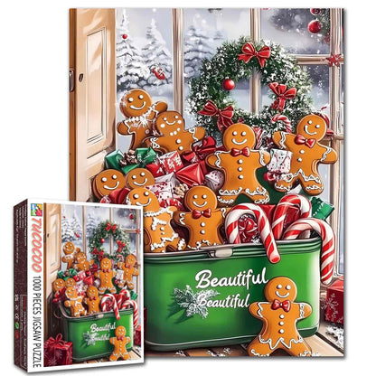 Gingerbread Men Christmas Delight Jigsaw Puzzle