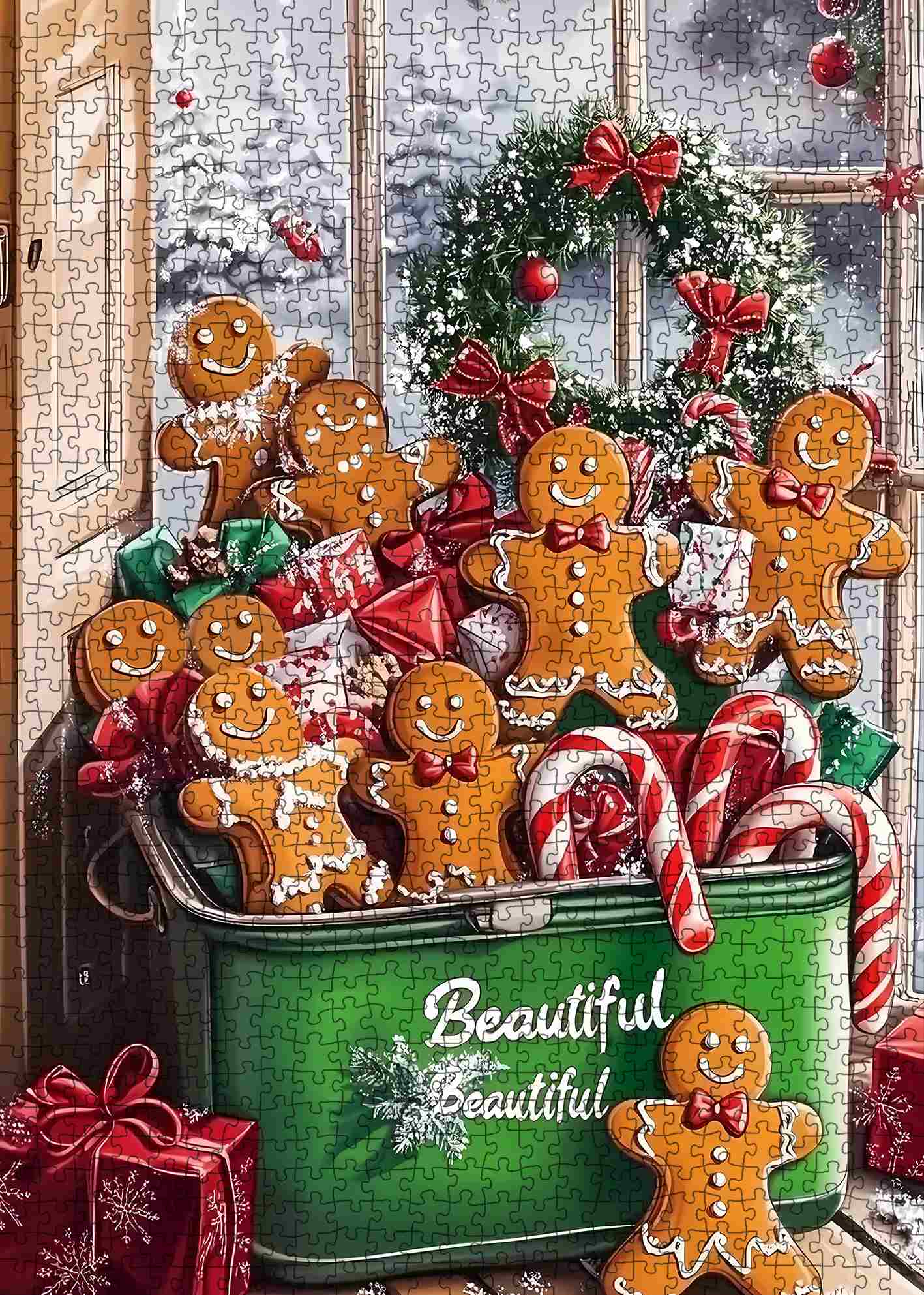 Gingerbread Men Christmas Delight Jigsaw Puzzle