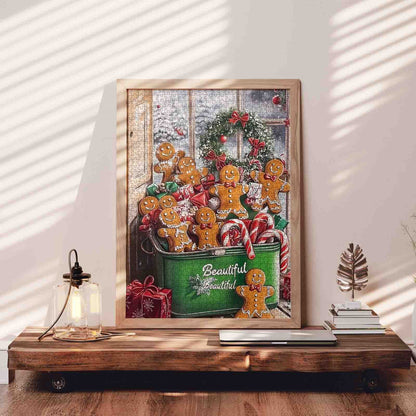 Gingerbread Men Christmas Delight Jigsaw Puzzle