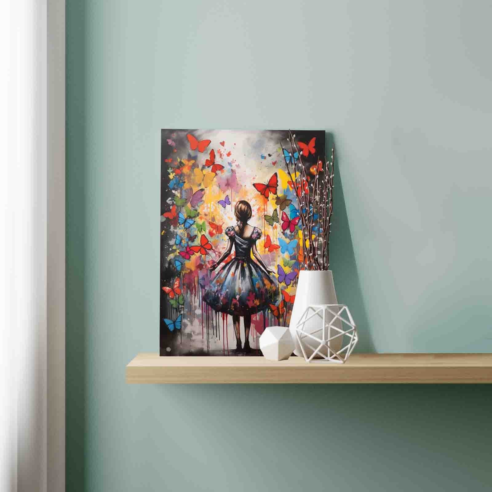 Girl Surrounded by Butterflies Paint by Numbers