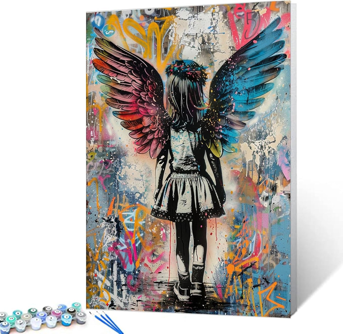 Girl with Angel Wings Paint by Numbers