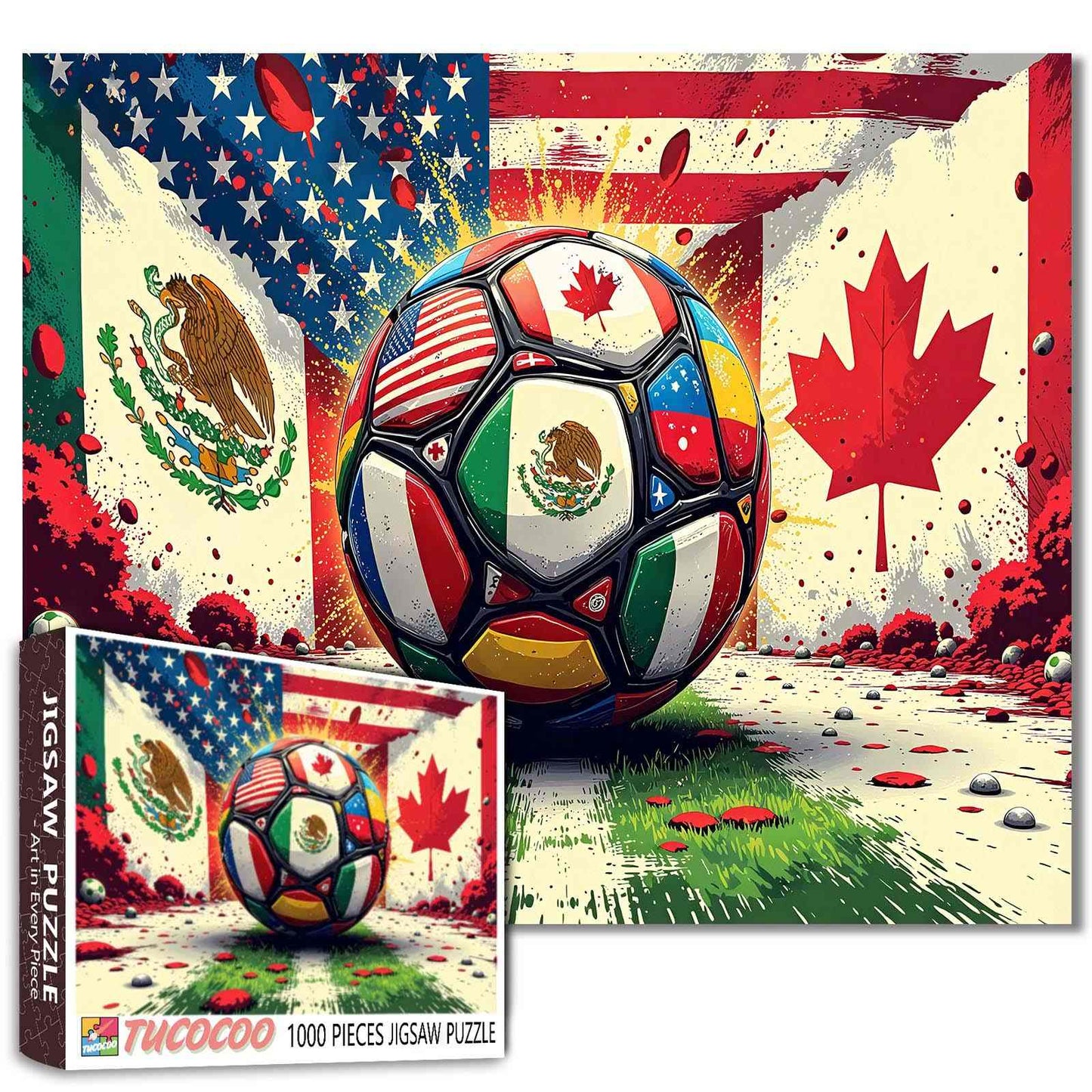 Global Soccer Flags Fusion Jigsaw Puzzle