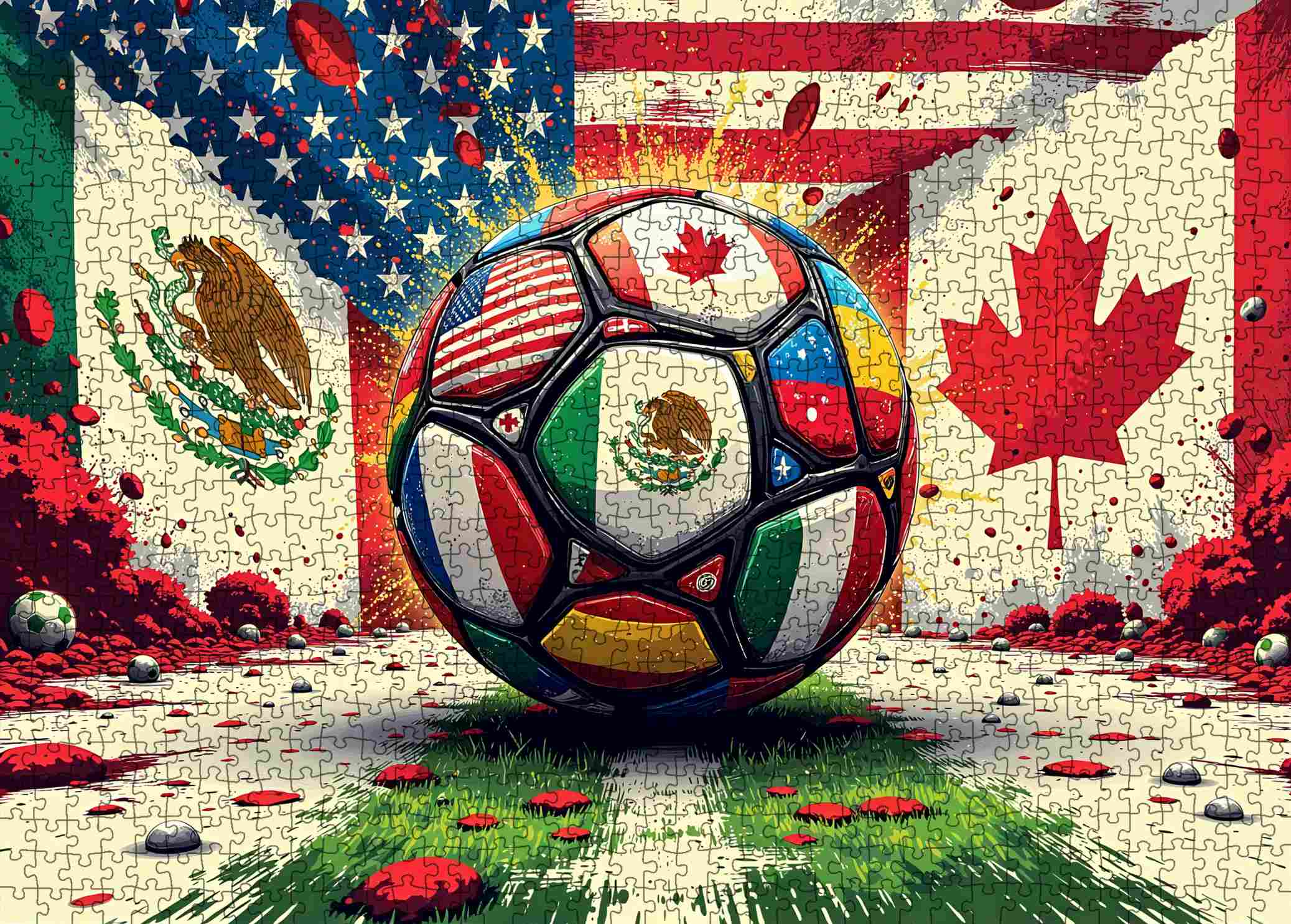 Global Soccer Flags Fusion Jigsaw Puzzle – Tucocoo