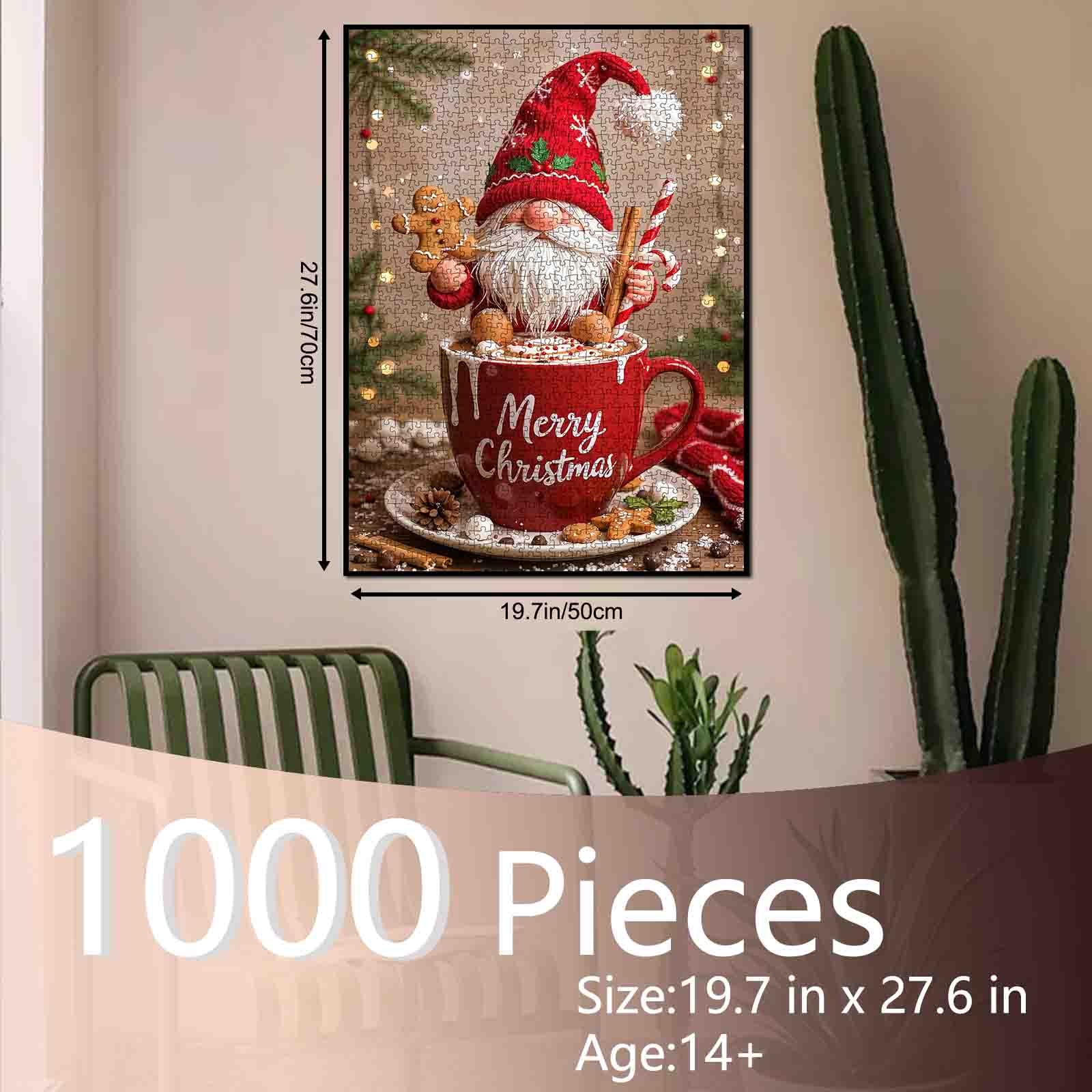 Gnome with Gingerbread Cocoa Cup Jigsaw Puzzle