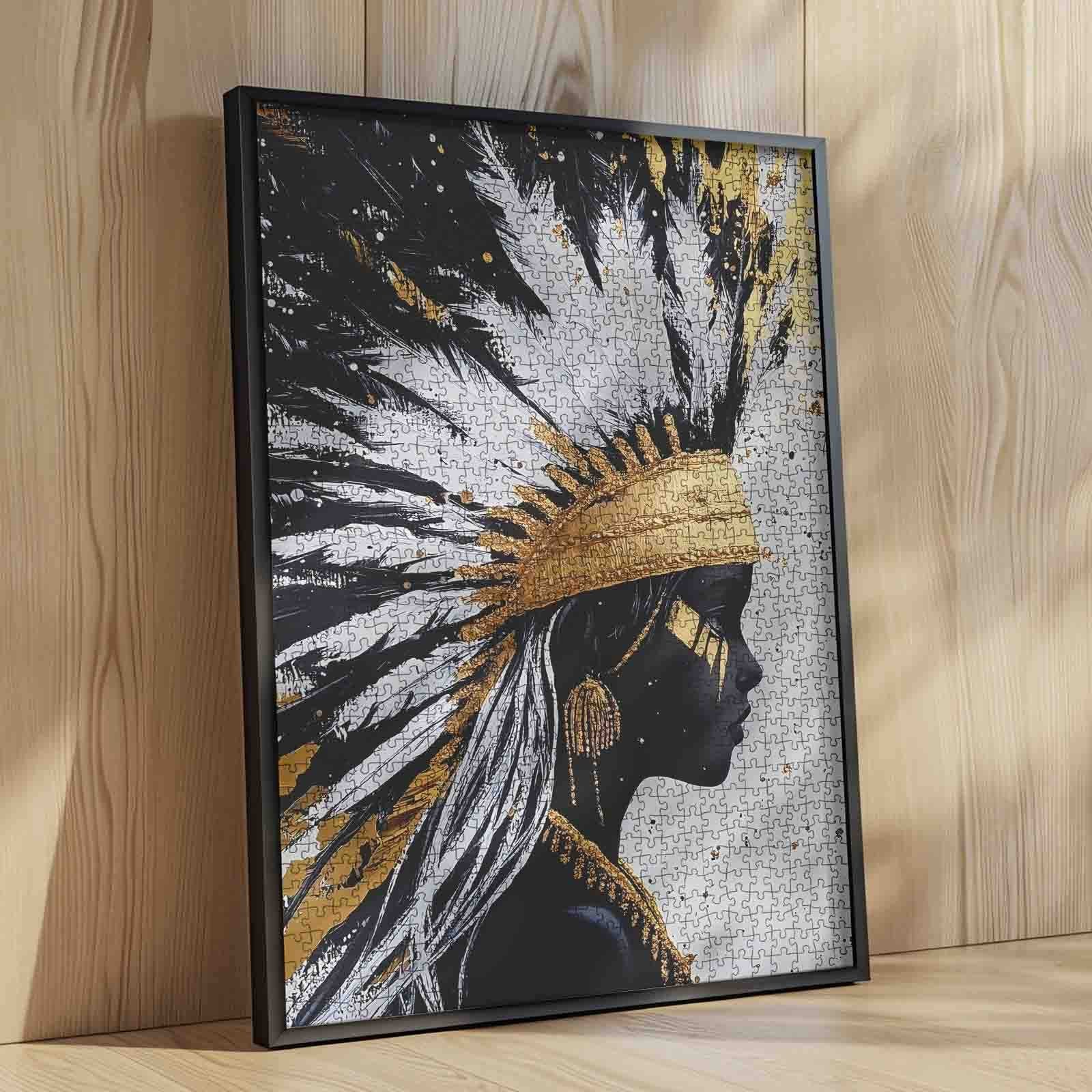 Golden Feathered Headdress Jigsaw Puzzle