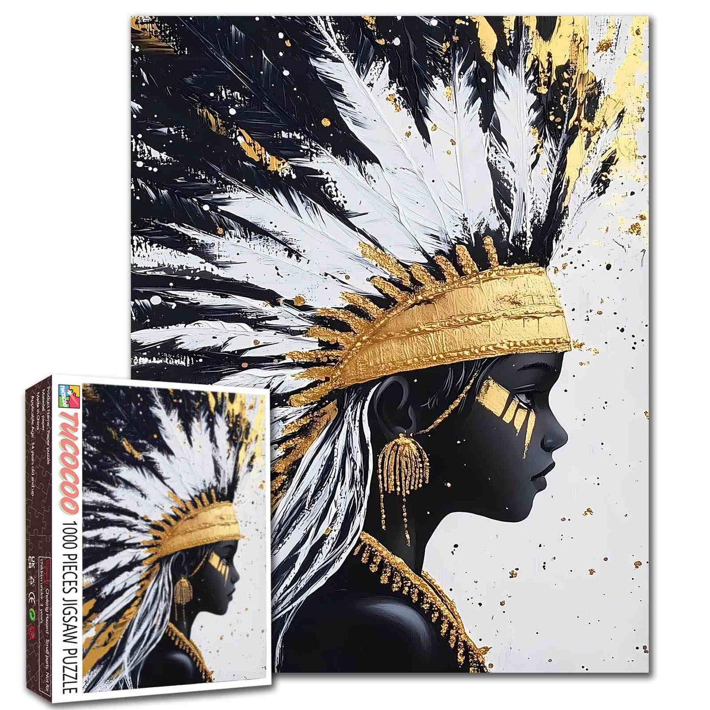 Golden Feathered Headdress Jigsaw Puzzle