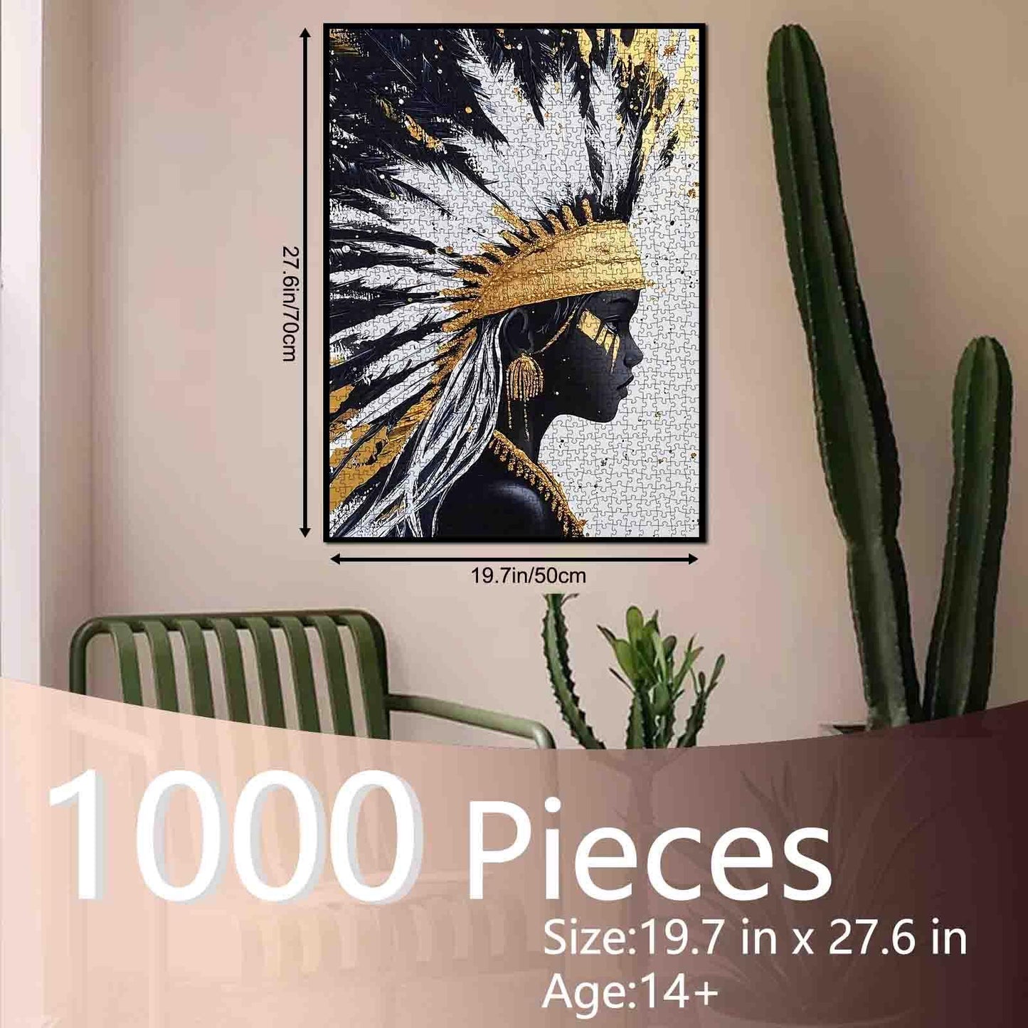 Golden Feathered Headdress Jigsaw Puzzle