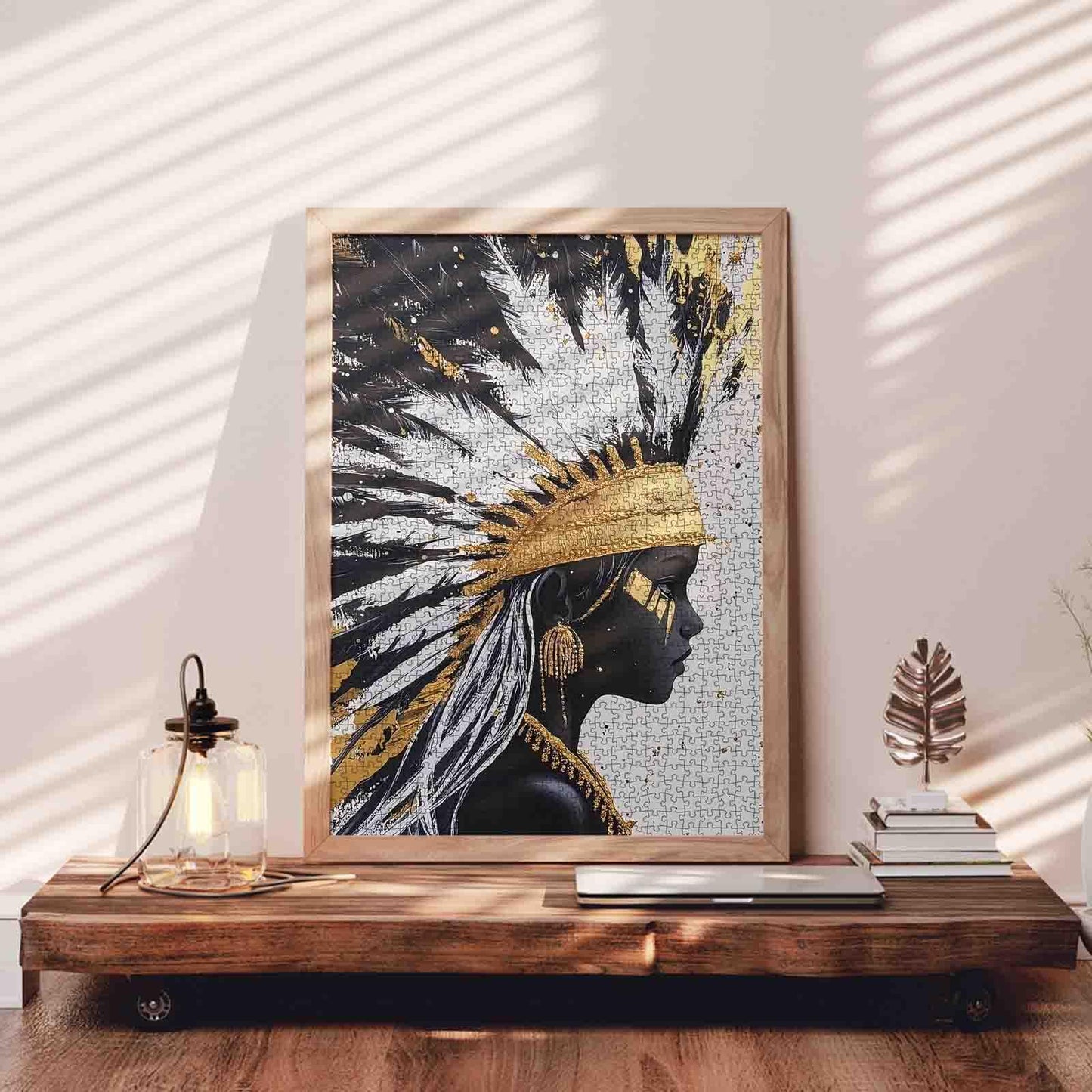 Golden Feathered Headdress Jigsaw Puzzle