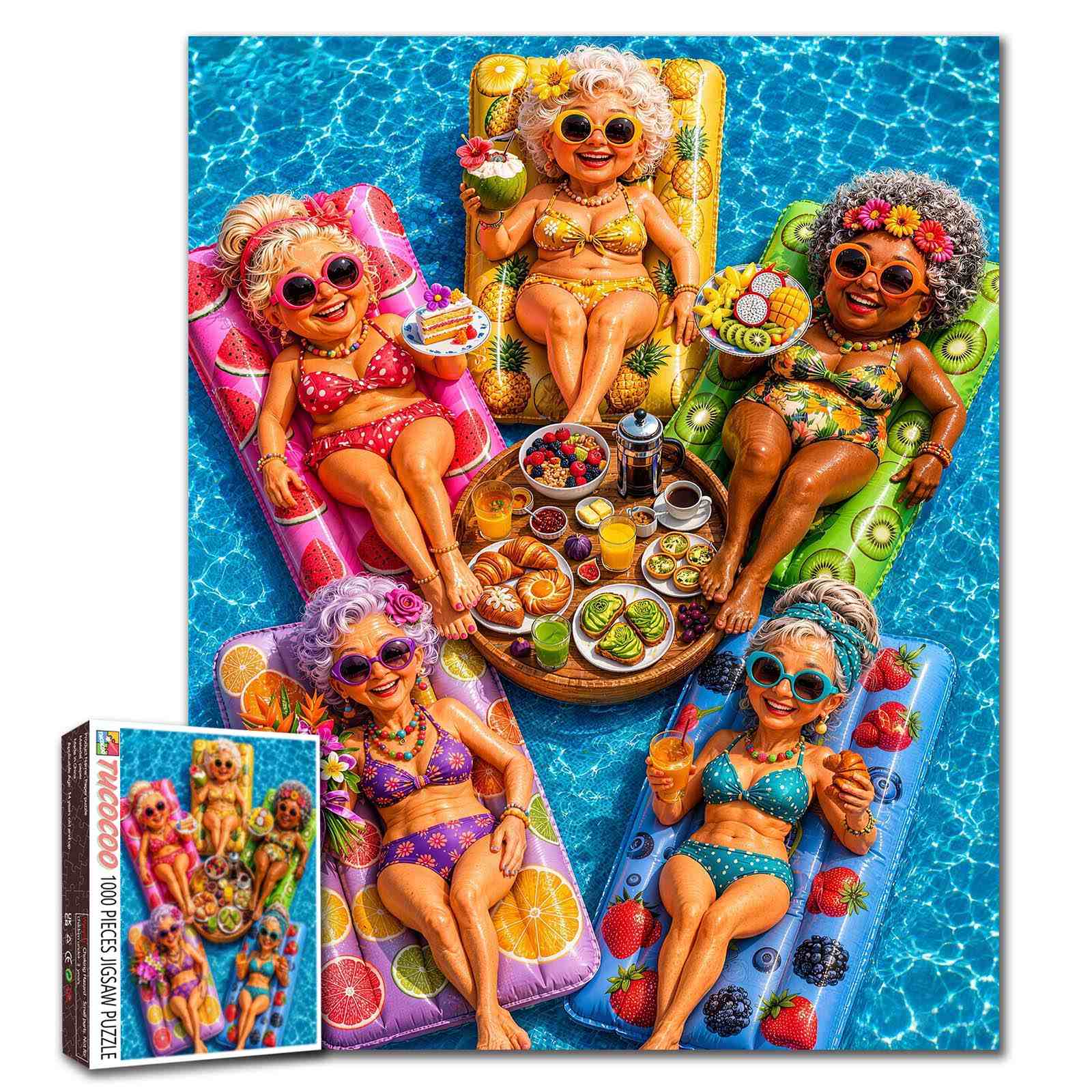 Golden Girls Poolside Brunch Jigsaw Puzzle