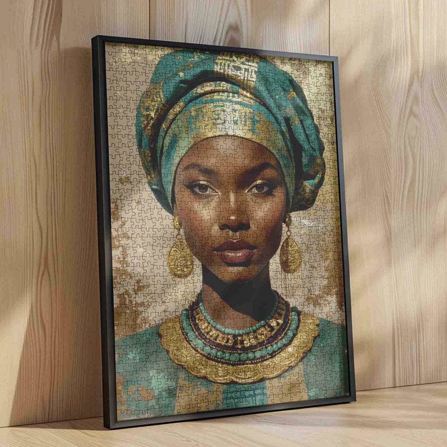 Golden Grace African Woman Jigsaw Puzzle