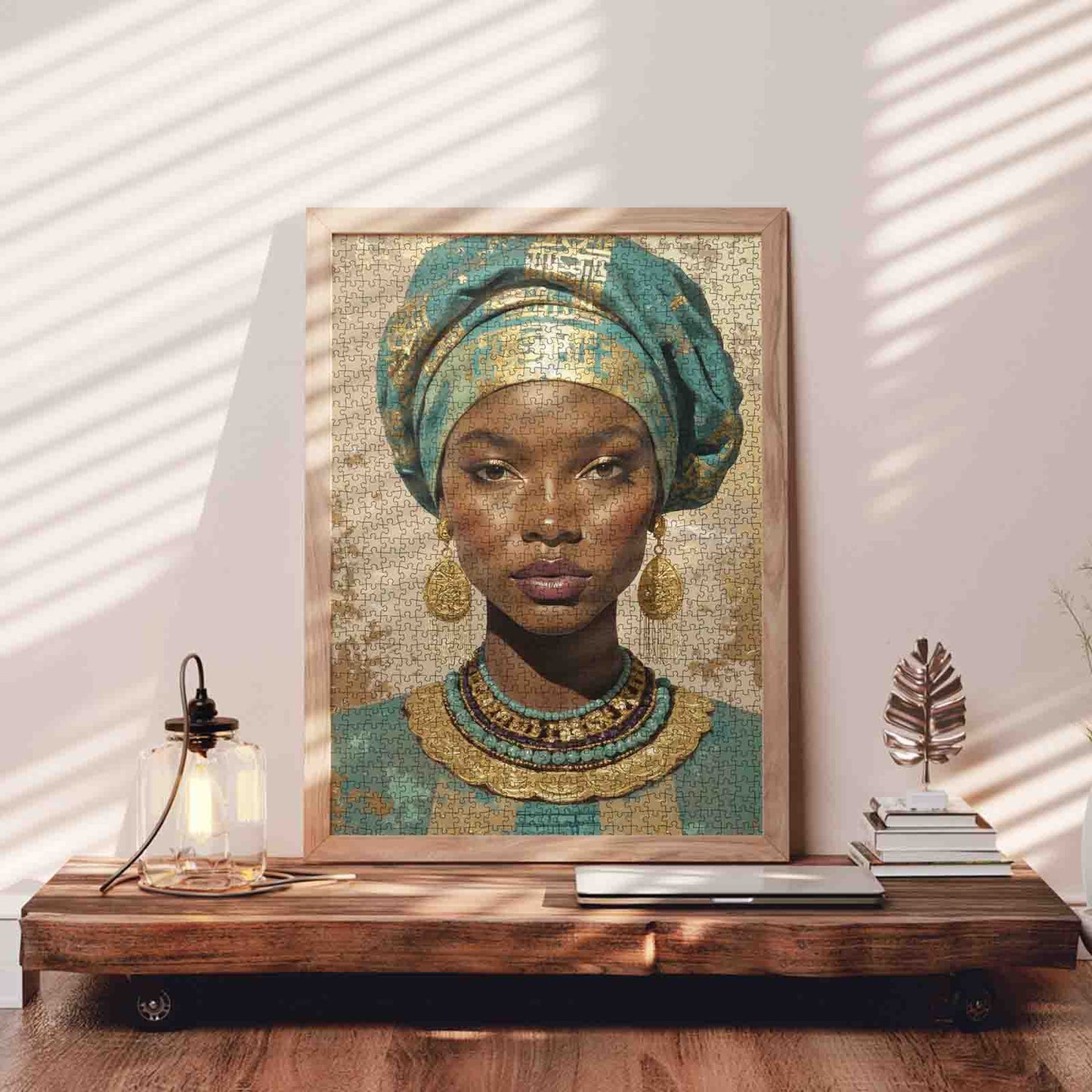 Golden Grace African Woman Jigsaw Puzzle
