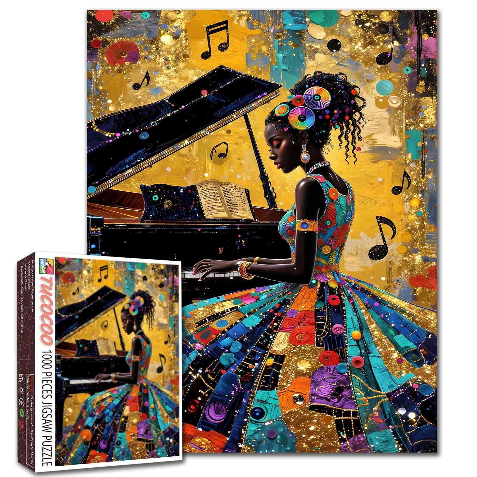 Golden Melody Piano Performer Jigsaw Puzzle – Tucocoo