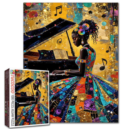 Golden Melody Piano Performer Jigsaw Puzzle