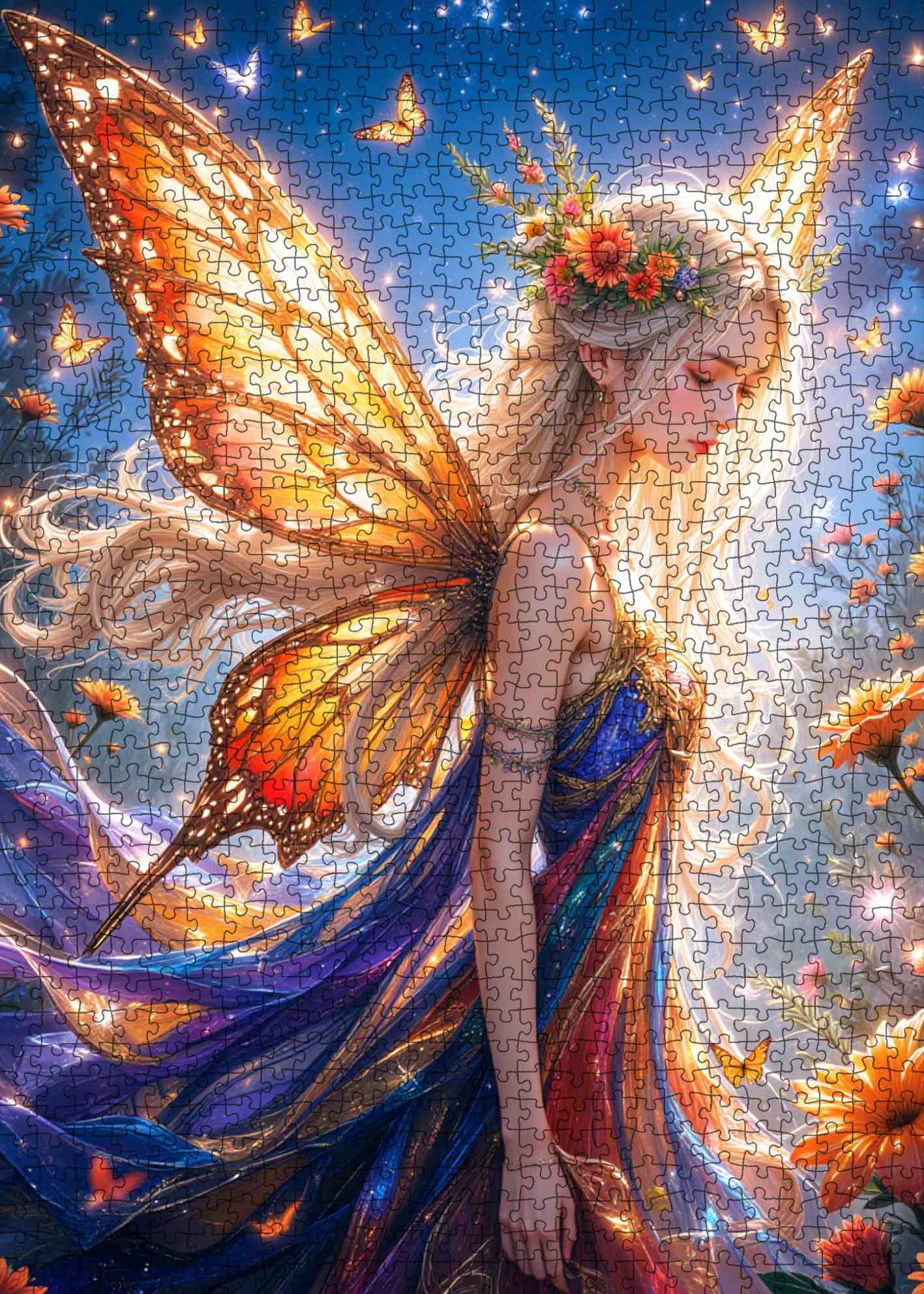 Golden Wing Fairy Jigsaw Puzzle