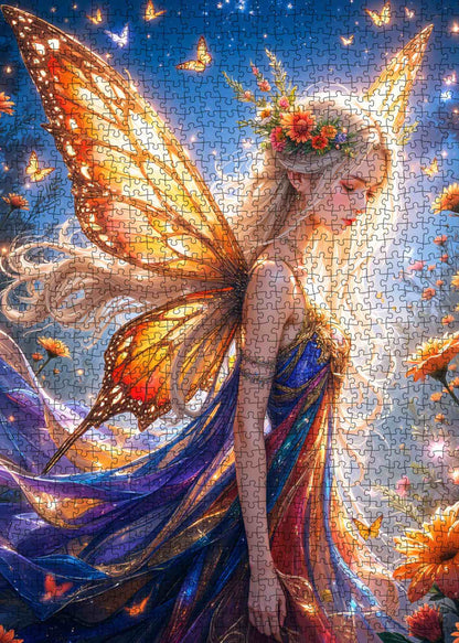 Golden Wing Fairy Jigsaw Puzzle