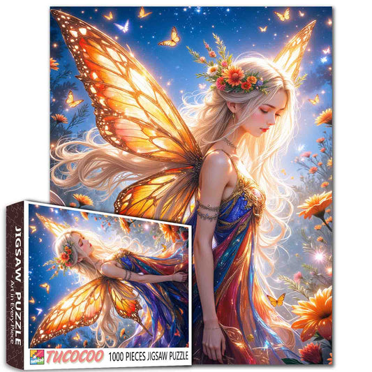 Golden Wing Fairy Jigsaw Puzzle