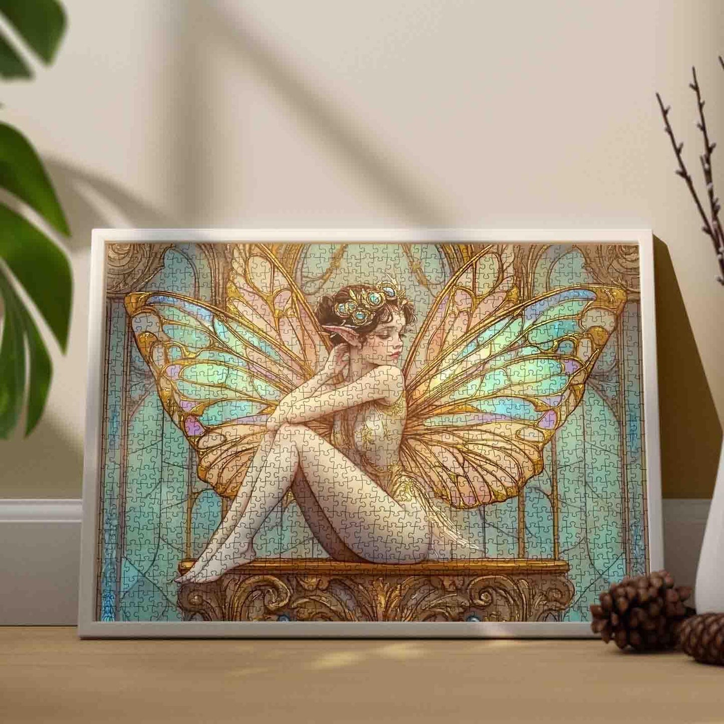 Golden Winged Fairy Jigsaw Puzzle