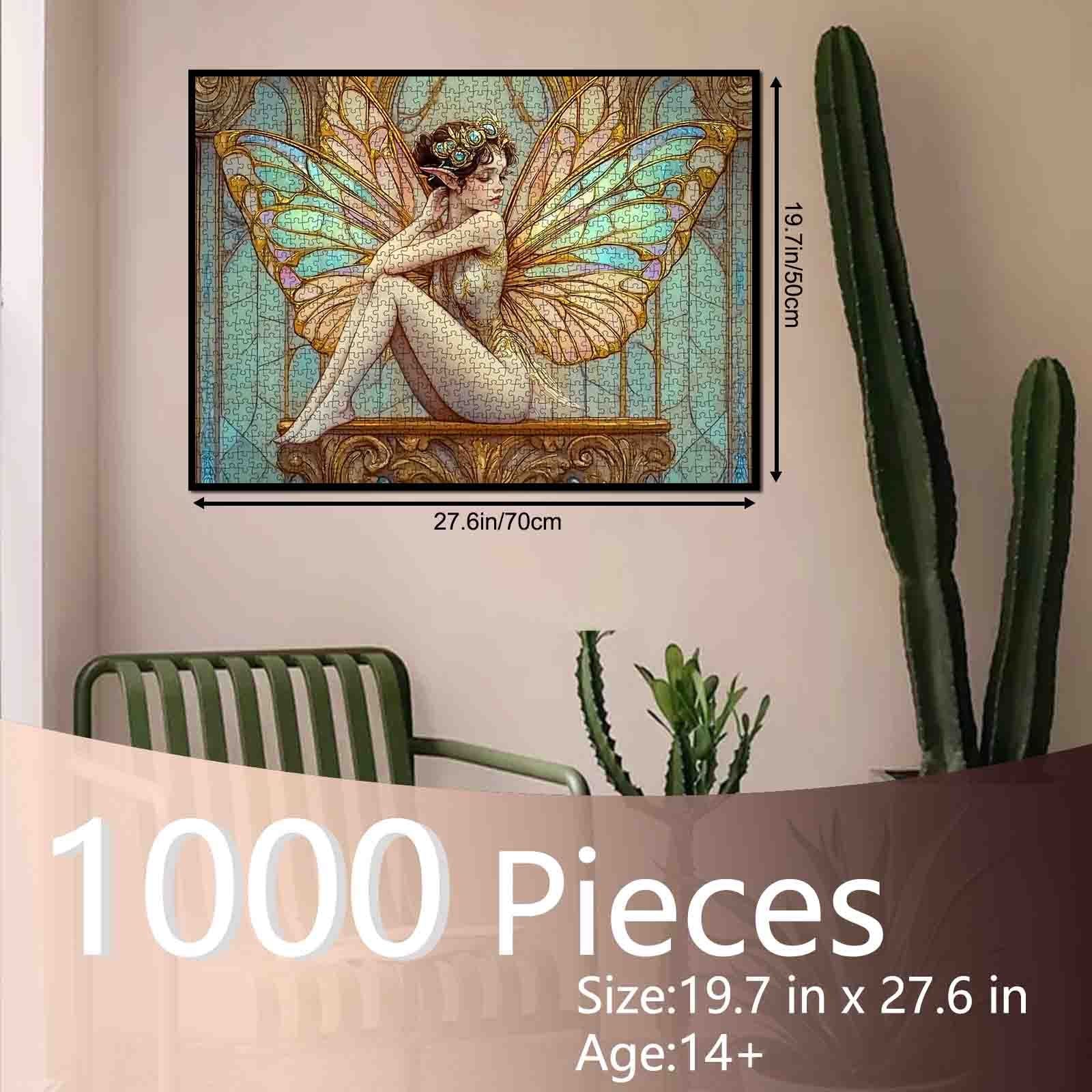 Golden Winged Fairy Jigsaw Puzzle