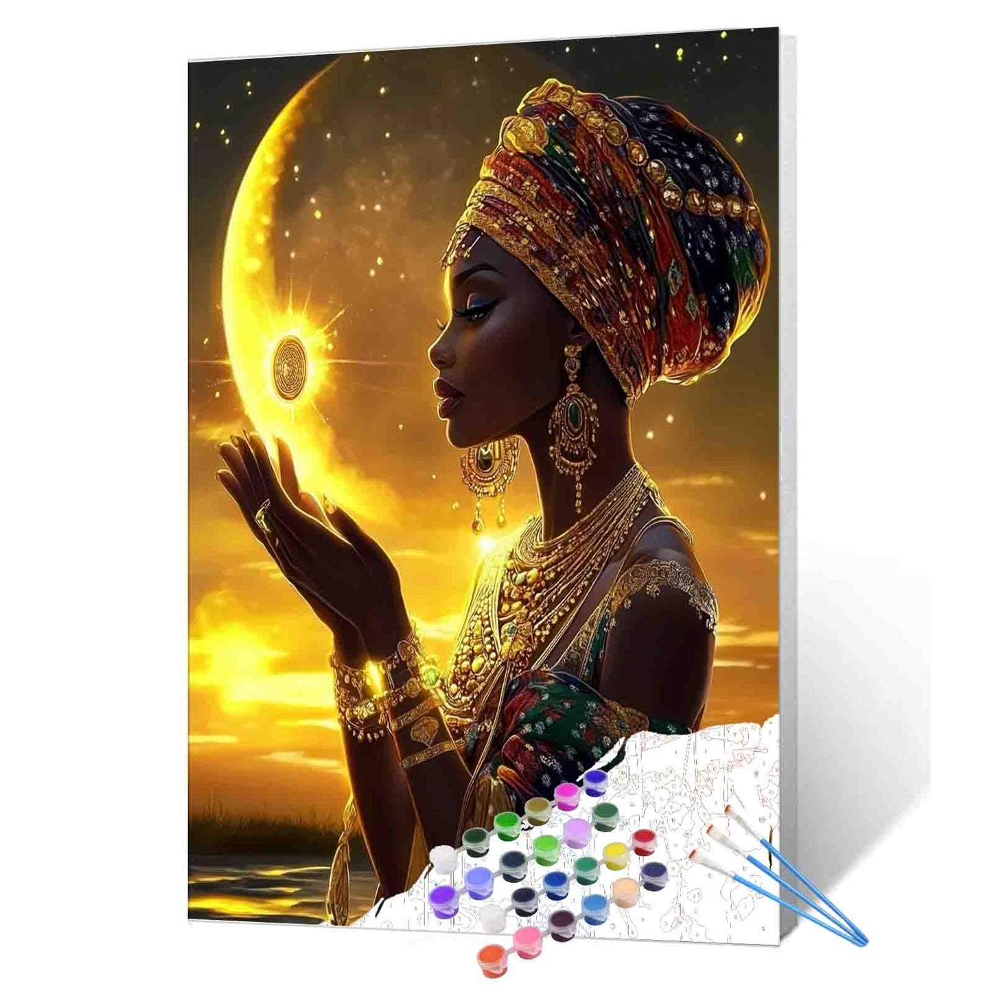 Golden Moonlight Grace Paint by Numbers