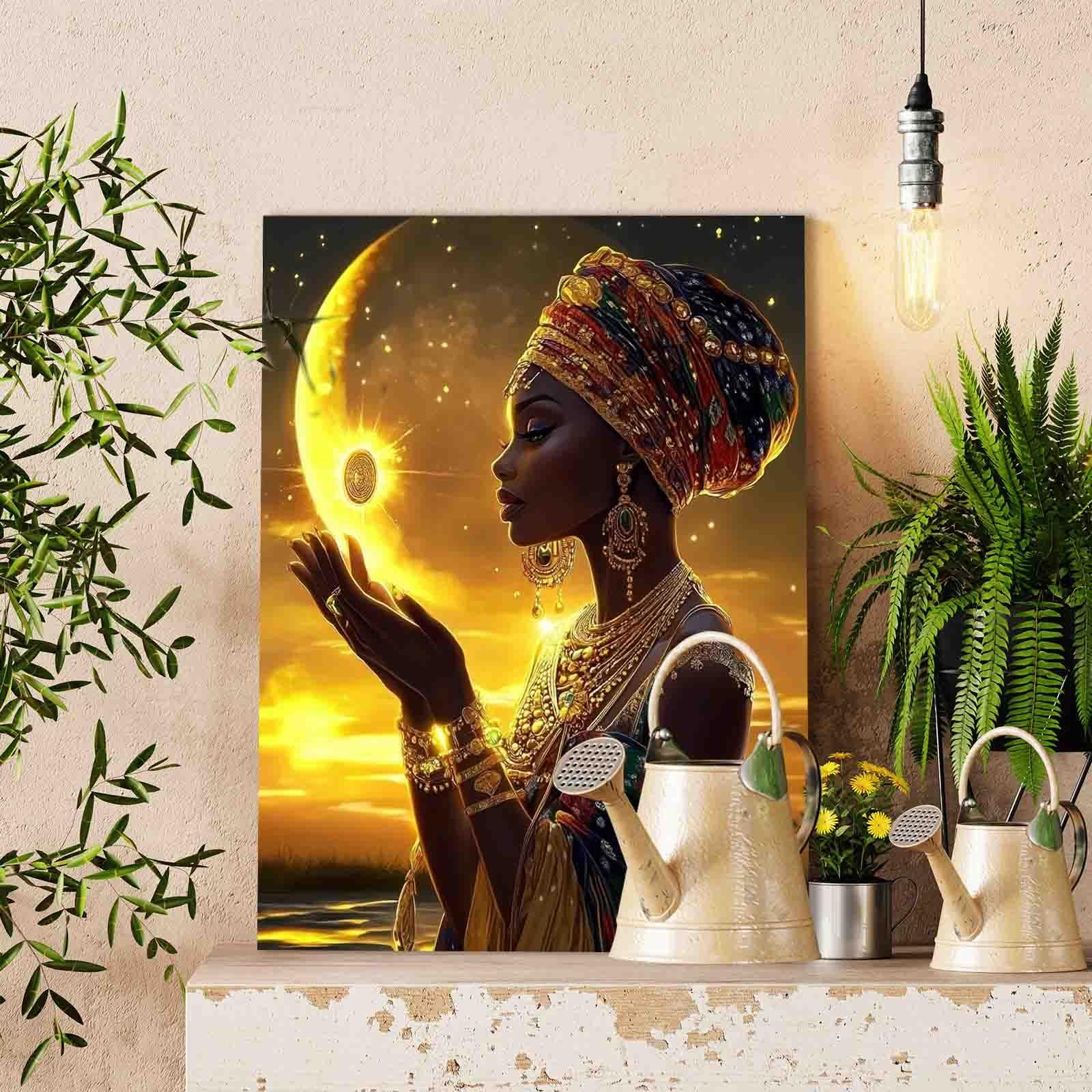 Golden Moonlight Grace Paint by Numbers