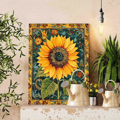 Golden Sunflower Bloom Paint by Numbers