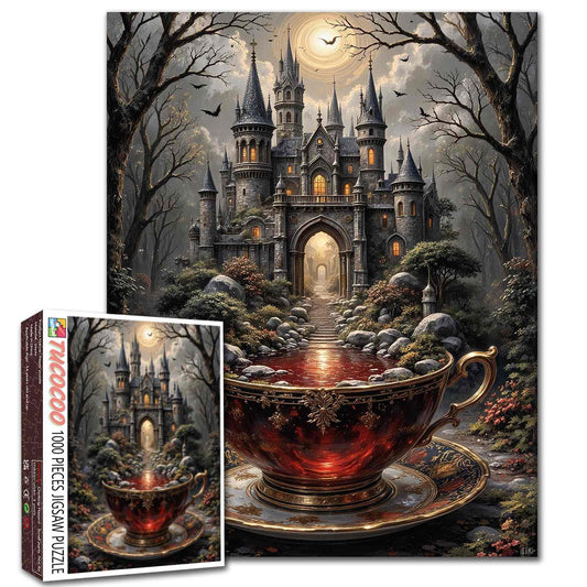 Gothic Castle Teacup Fantasy Jigsaw Puzzle