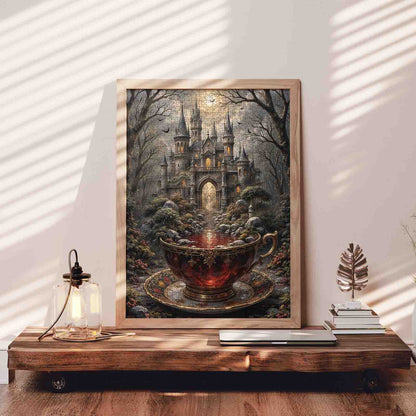 Gothic Castle Teacup Fantasy Jigsaw Puzzle
