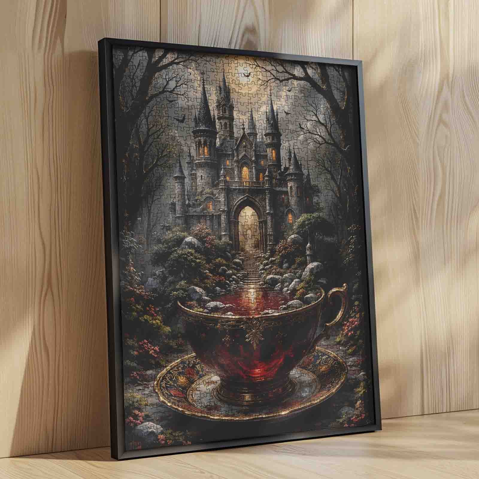 Gothic Castle Teacup Fantasy Jigsaw Puzzle