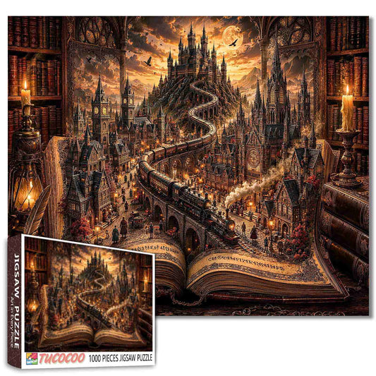 Gothic Storybook Train Jigsaw Puzzle