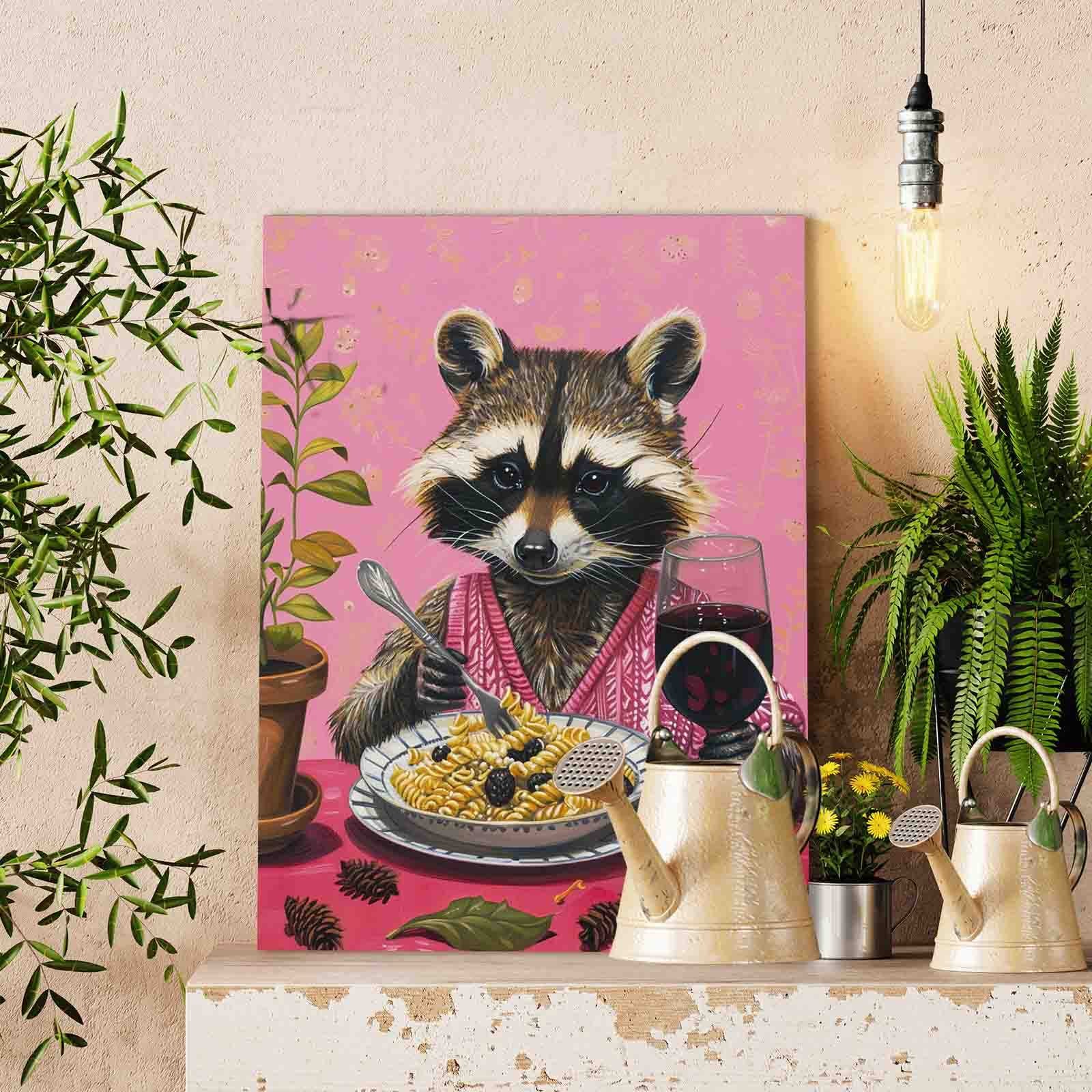 Gourmet Raccoon Dinner Paint by Numbers