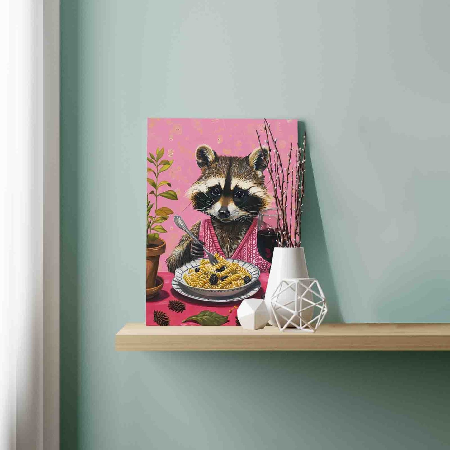 Gourmet Raccoon Dinner Paint by Numbers