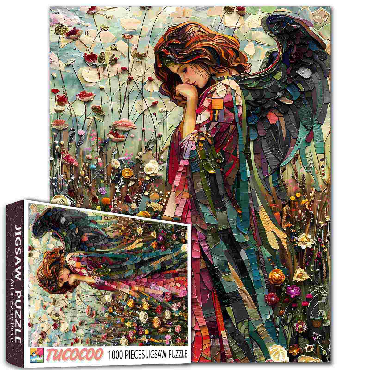 Graceful Angel Stained Glass Jigsaw Puzzle – Tucocoo