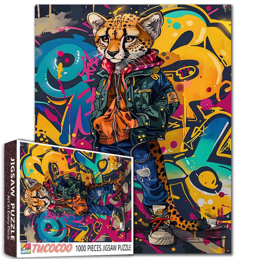 Graffiti Cheetah Jigsaw Puzzle