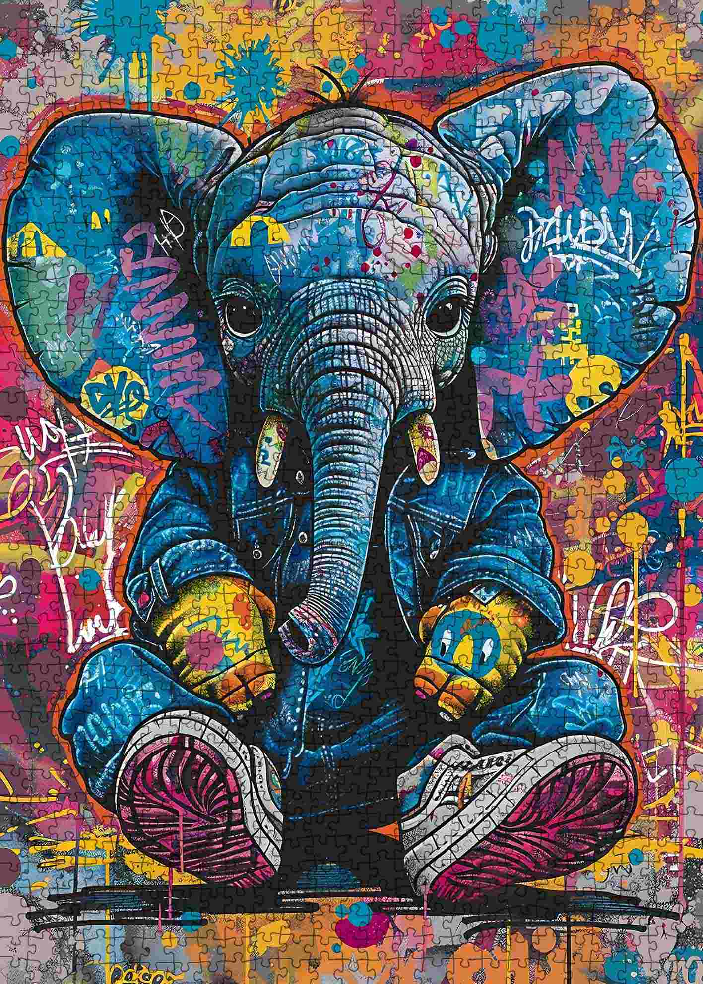 Graffiti Elephant Jigsaw Puzzle