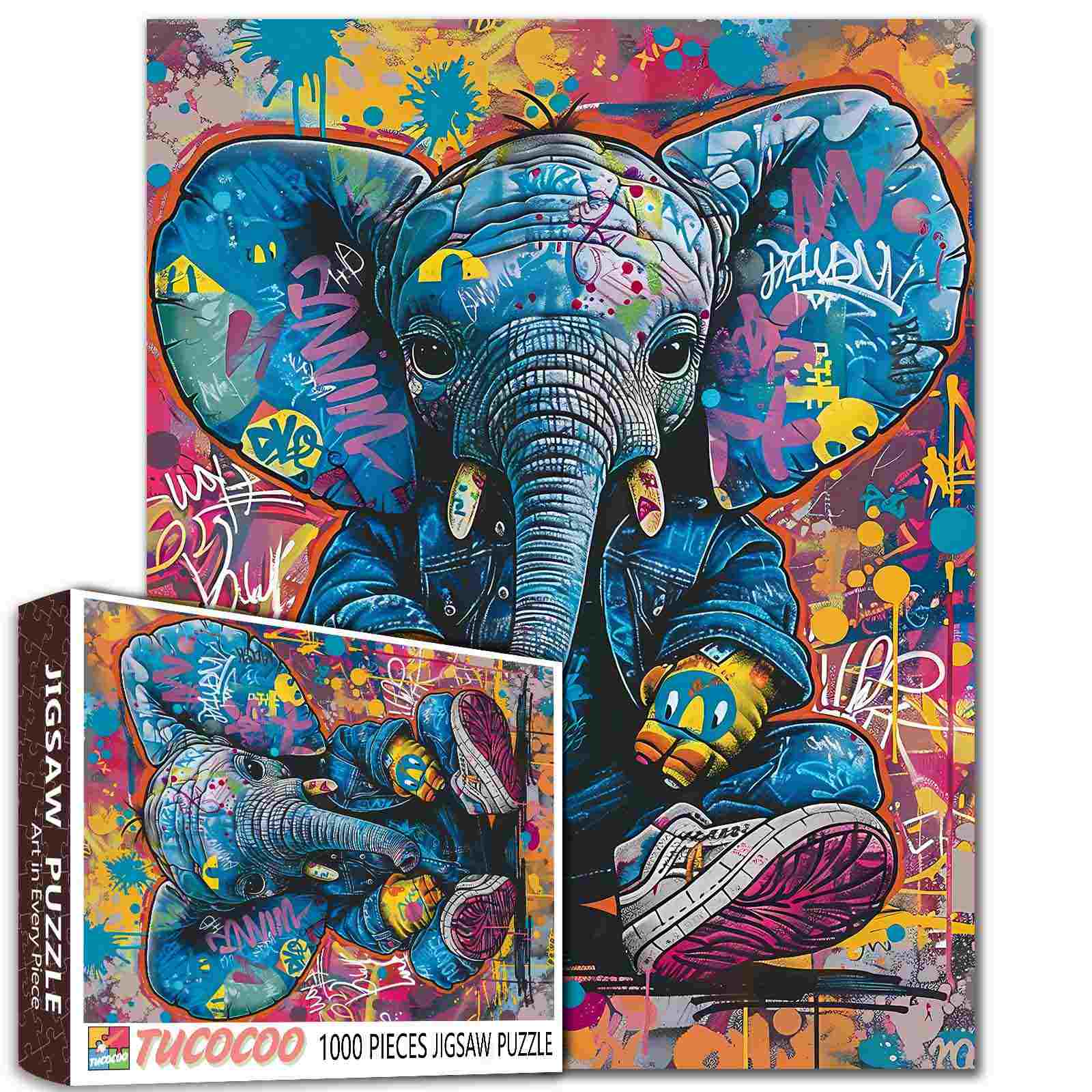 Graffiti Elephant Jigsaw Puzzle